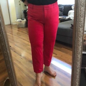 Soft Red crop pants with tummy control
